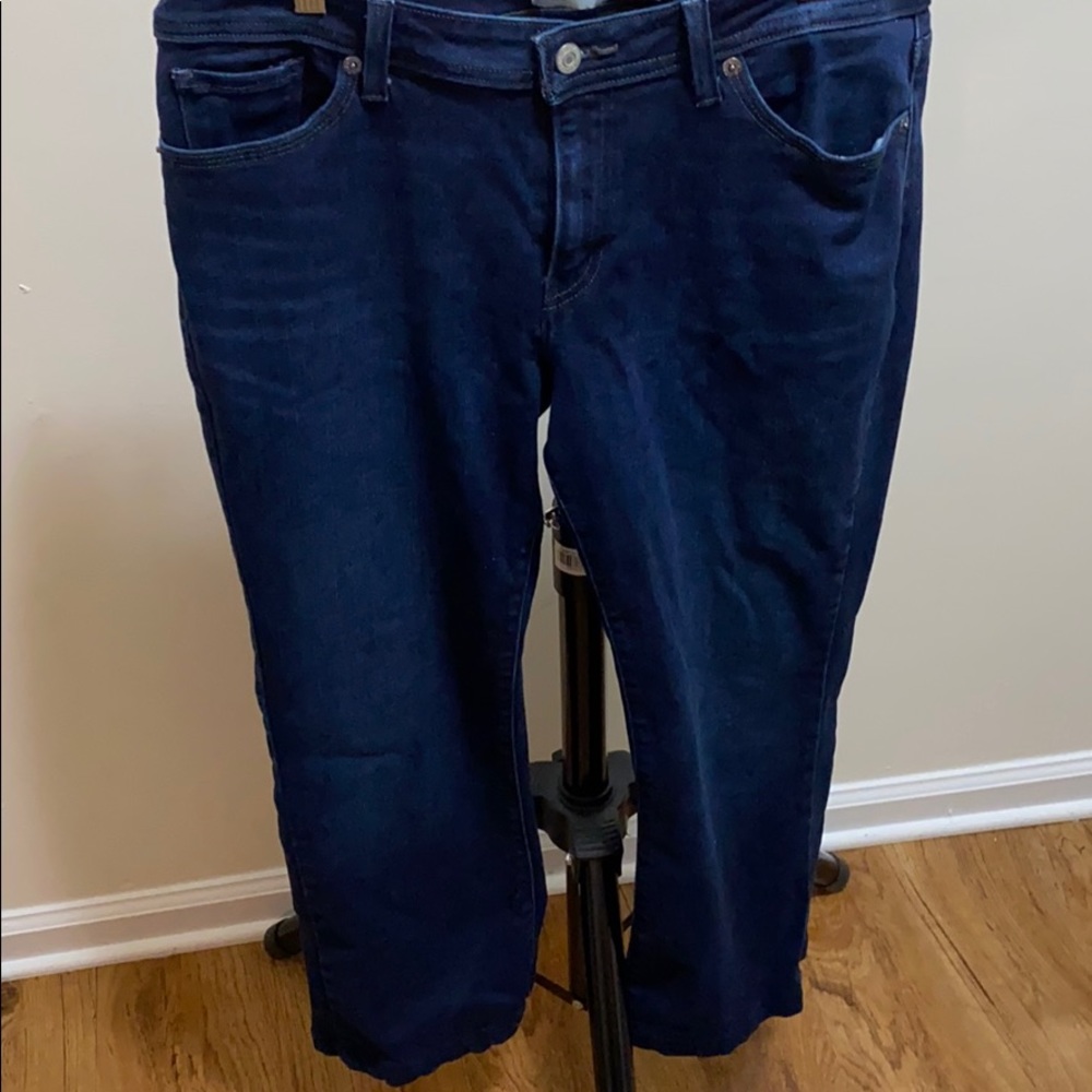 Woman’s blue jeans